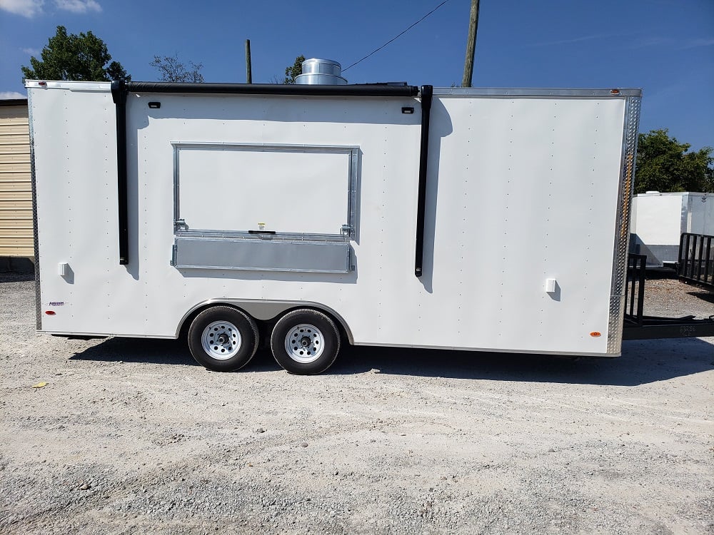 8.5 x 20 White Concession Food Trailer