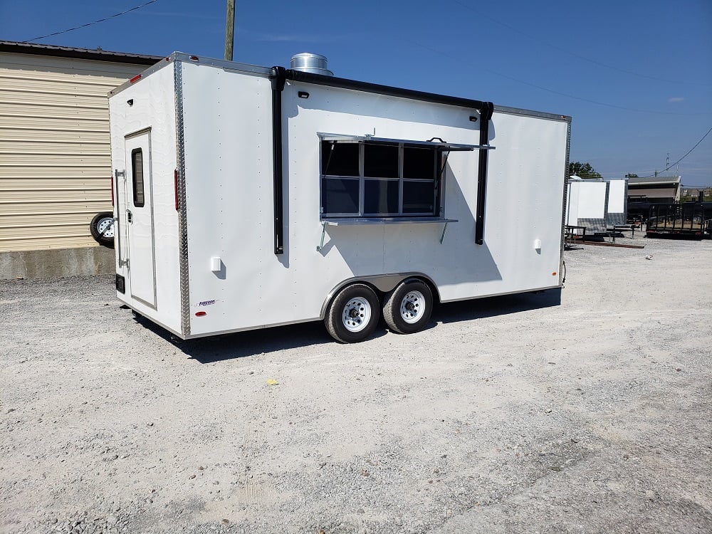 8.5 x 20 White Concession Food Trailer