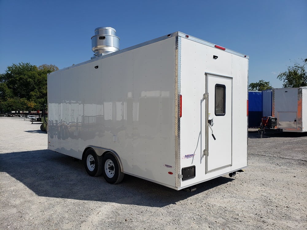 8.5 x 20 White Concession Food Trailer