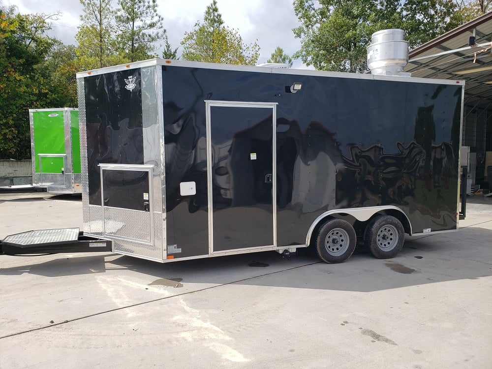 8.5 x 16 Black Concession Food Trailer