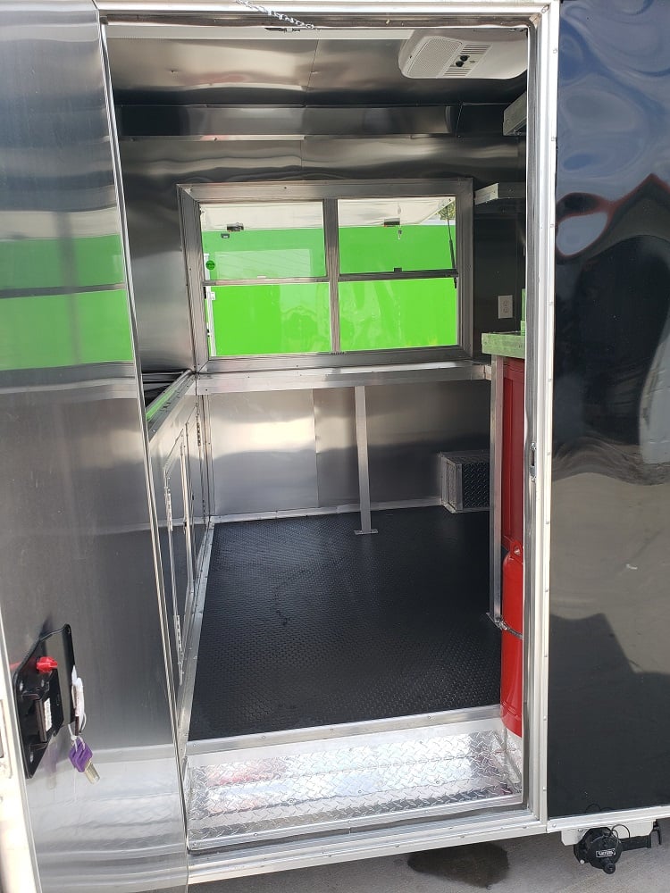 8.5 x 16 Black Concession Food Trailer