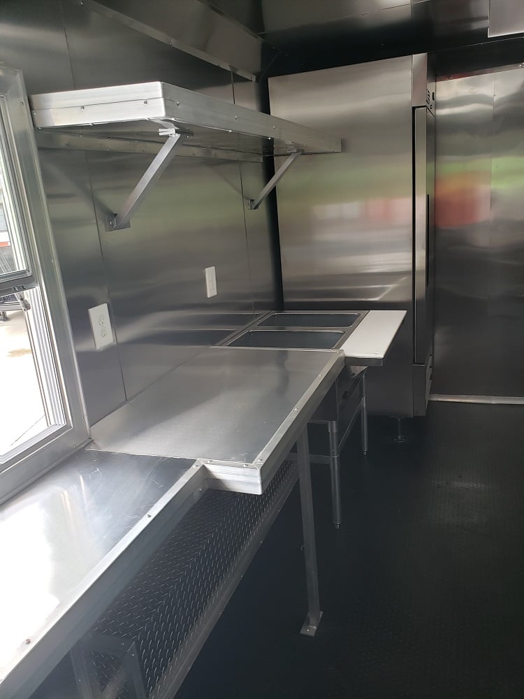 8.5 x 16 Black Concession Food Trailer