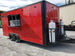 8.5 x 18 Red and Black Food Concession Trailer