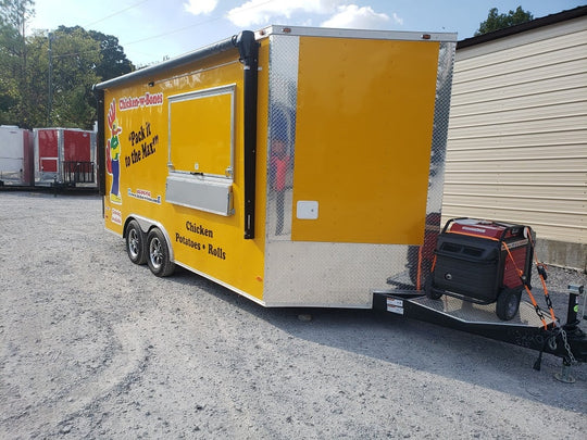 8.5 x 16 Penske Yellow Concession Food Trailer