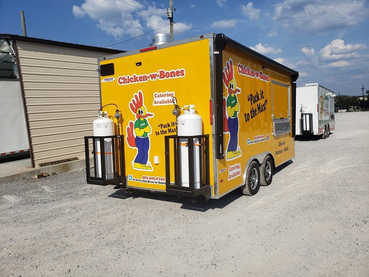 8.5 x 16 Penske Yellow Concession Food Trailer