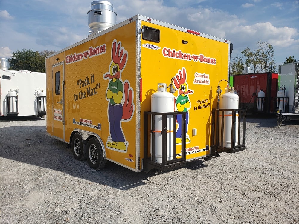 8.5 x 16 Penske Yellow Concession Food Trailer