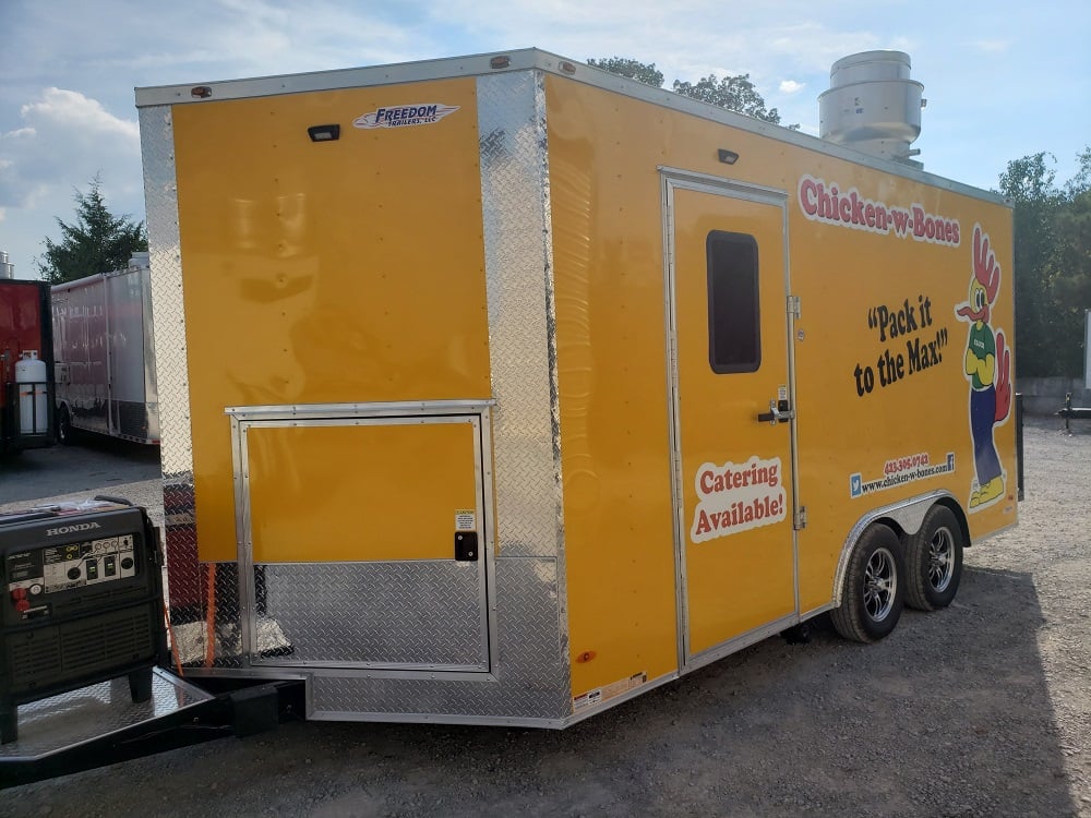 8.5 x 16 Penske Yellow Concession Food Trailer