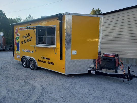 8.5 x 16 Penske Yellow Concession Food Trailer