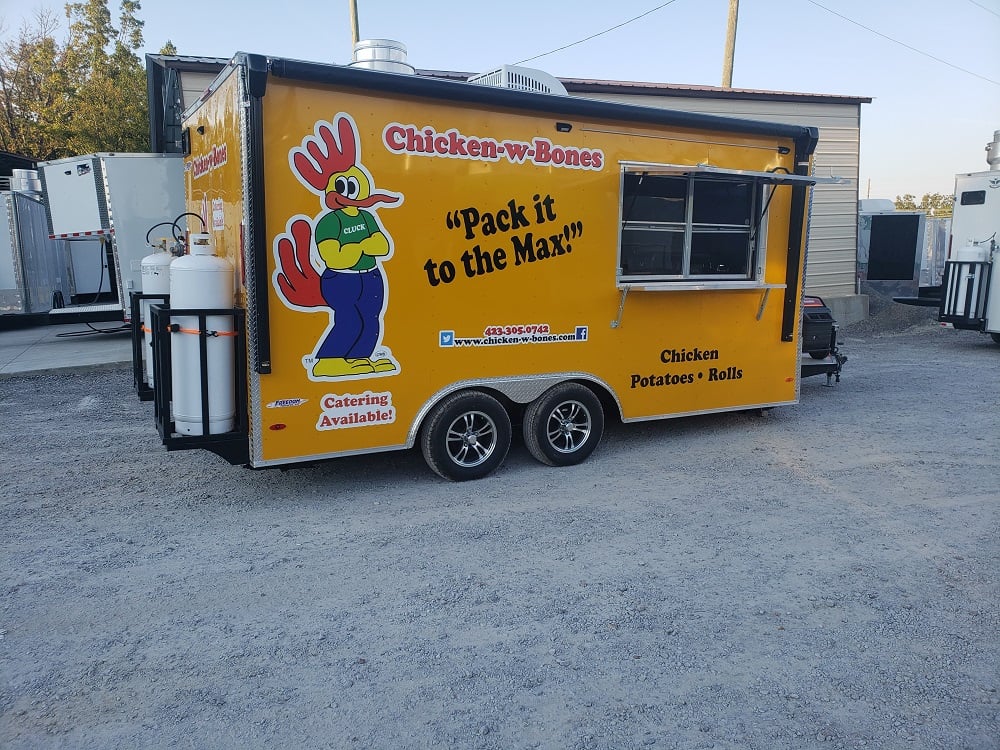 8.5 x 16 Penske Yellow Concession Food Trailer