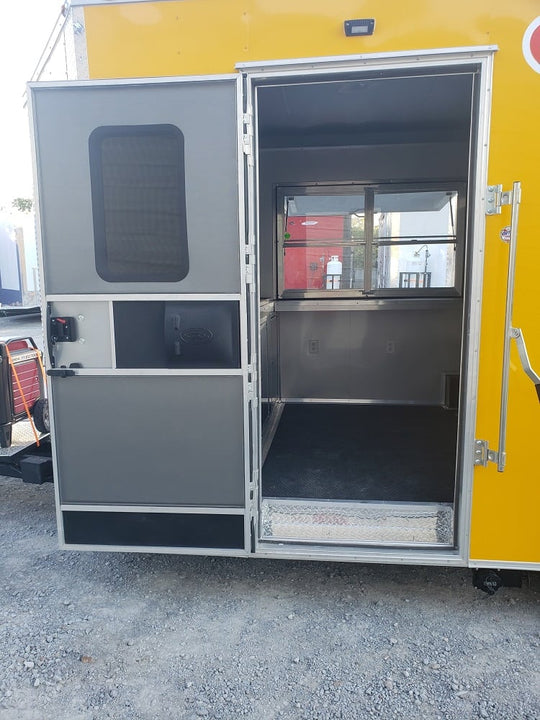 8.5 x 16 Penske Yellow Concession Food Trailer