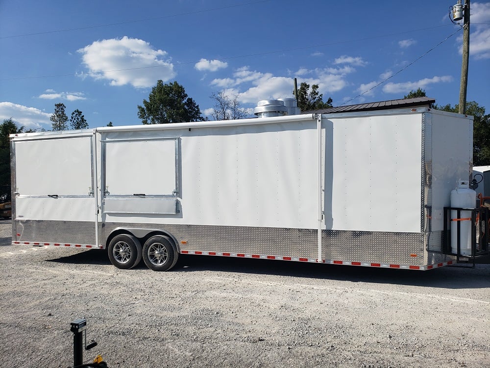 8.5 x 30 Porch Style Food Concession Trailer