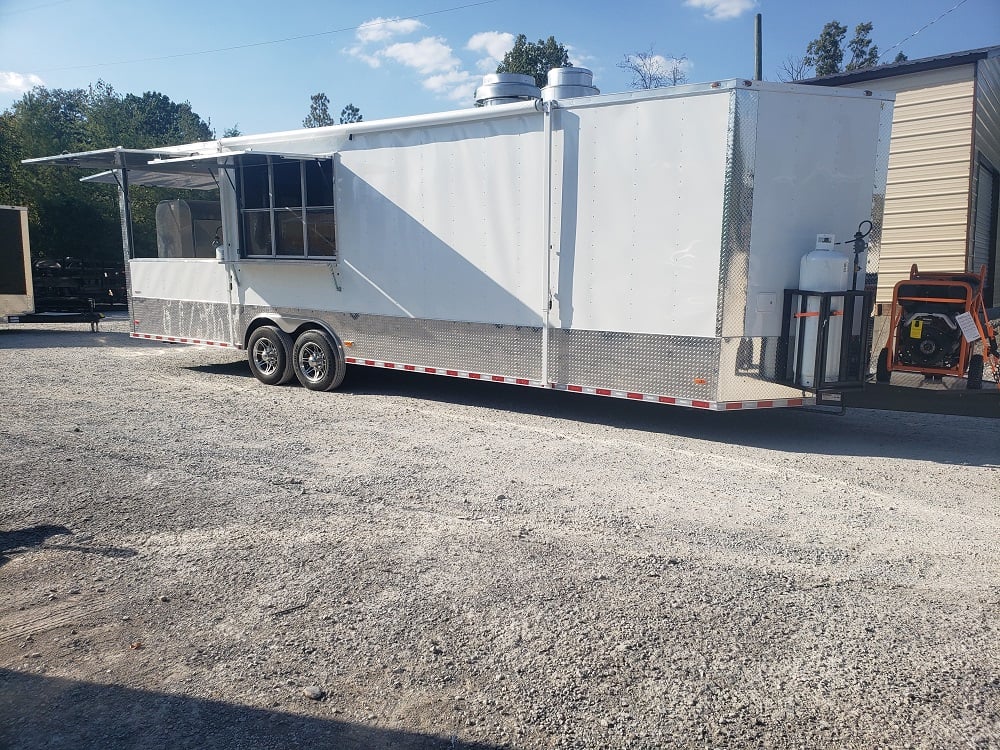 8.5 x 30 Porch Style Food Concession Trailer