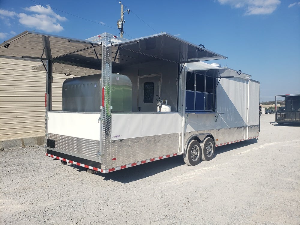 8.5 x 30 Porch Style Food Concession Trailer