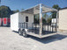 8.5 x 22 White Porch Style Concession Food Trailer