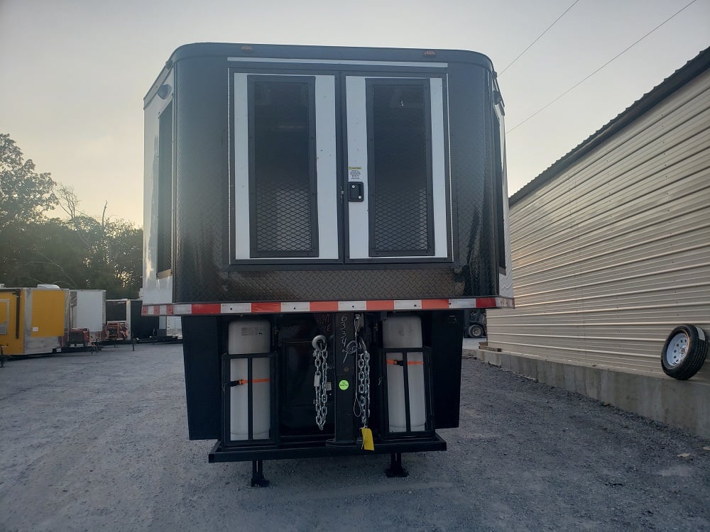 8.5' x 40' White Gooseneck Concession Food Trailer With Appliances