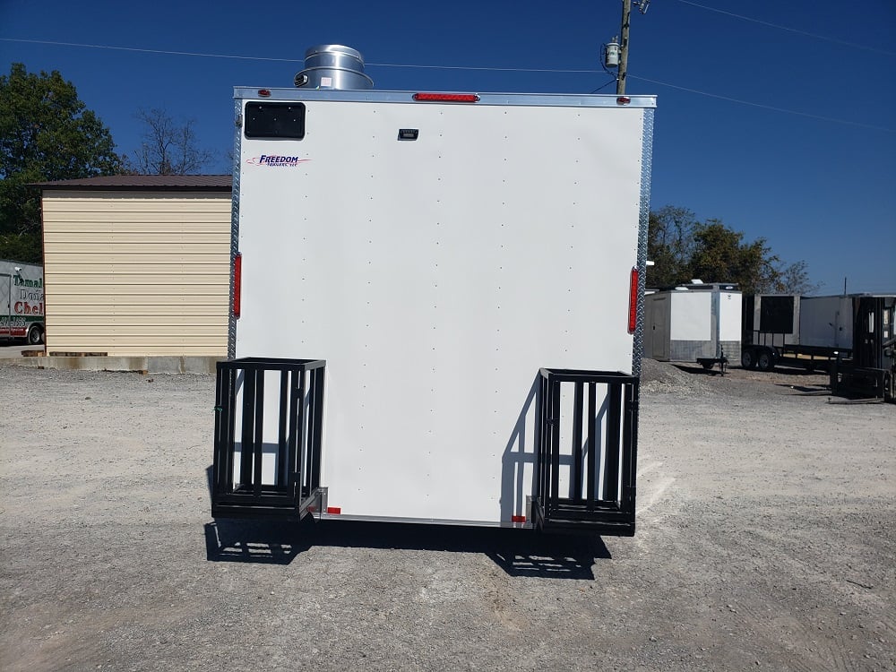 8.5' x 18' White Concession Food Trailer