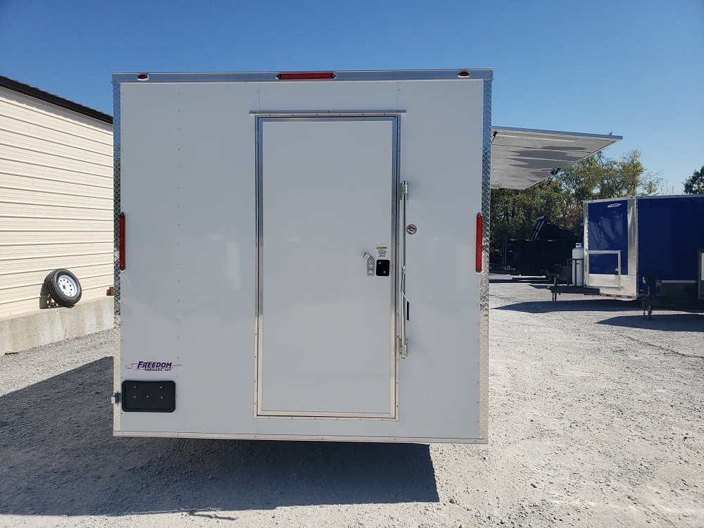 8.5' x 16' White Catering Concession Food Trailer With Appliances