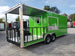 8.5' x 24' Lime Green Porch Style Concession Trailer with Restroom