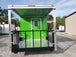 8.5' x 24' Lime Green Porch Style Concession Trailer with Restroom