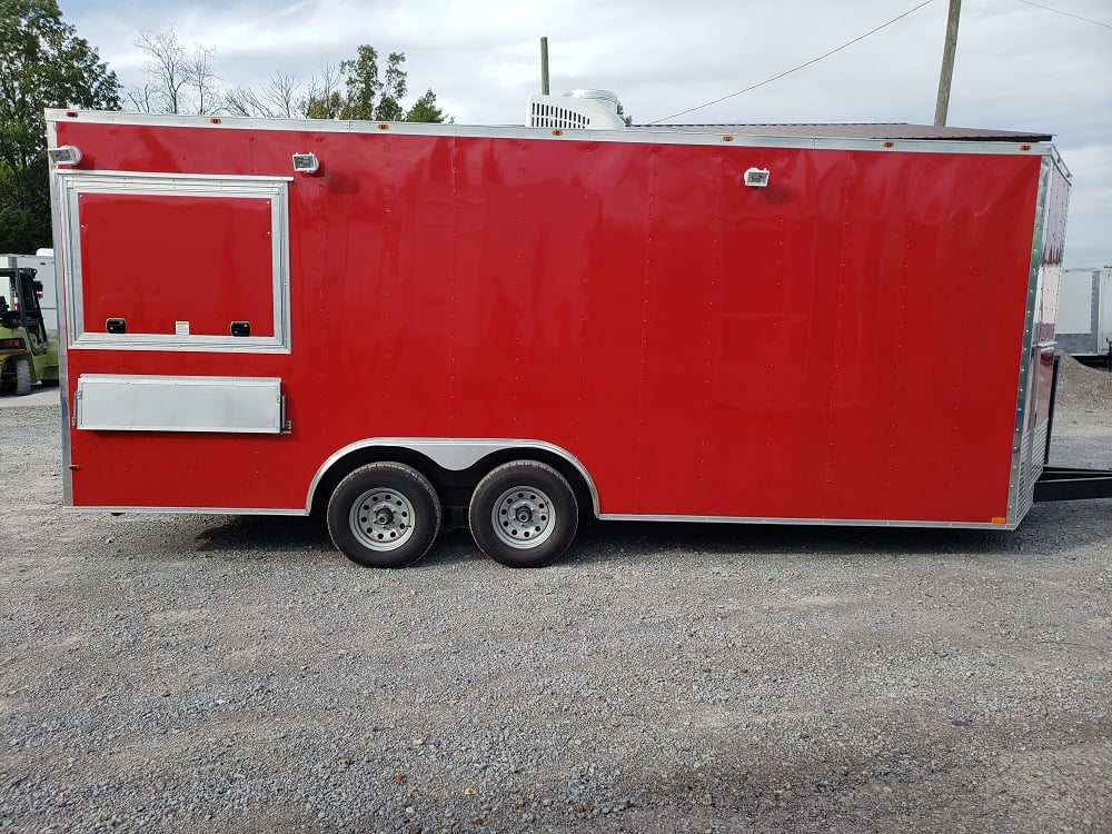 8.5' x 20' Victory Red Vending Concession Food Trailer