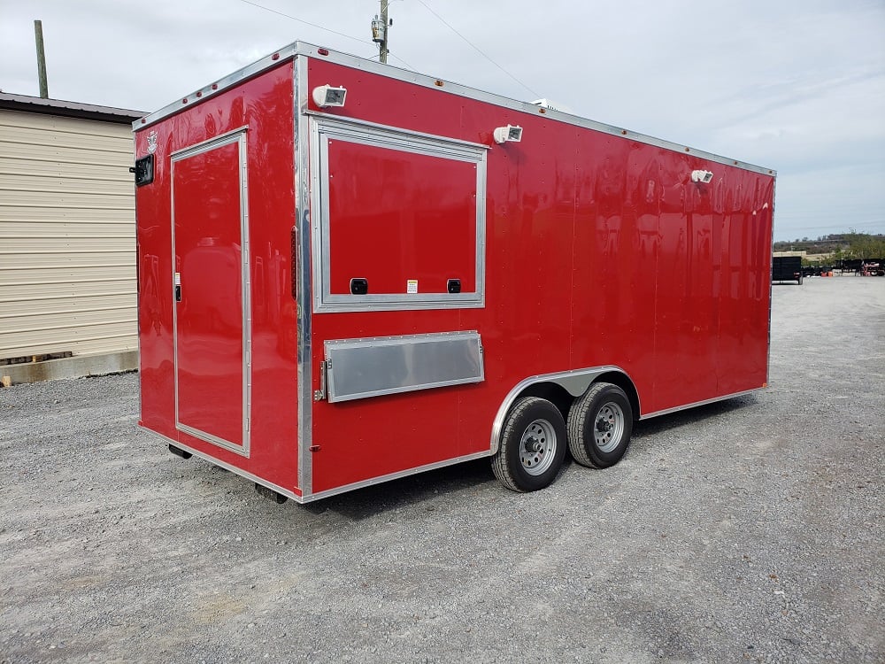 8.5' x 20' Victory Red Vending Concession Food Trailer