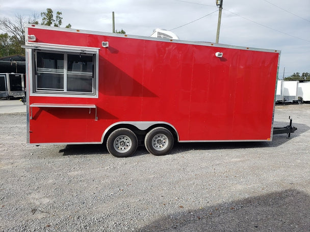 8.5' x 20' Victory Red Vending Concession Food Trailer