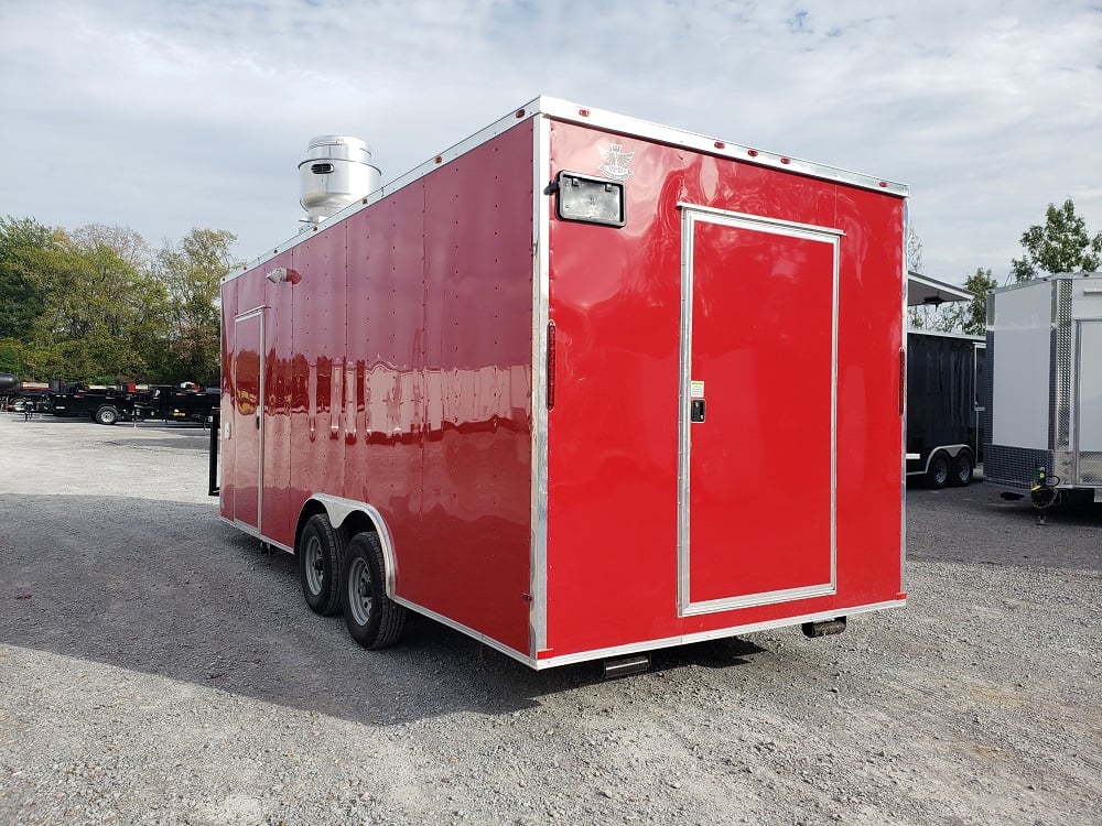 8.5' x 20' Victory Red Vending Concession Food Trailer