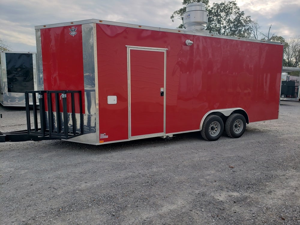 8.5' x 20' Victory Red Vending Concession Food Trailer