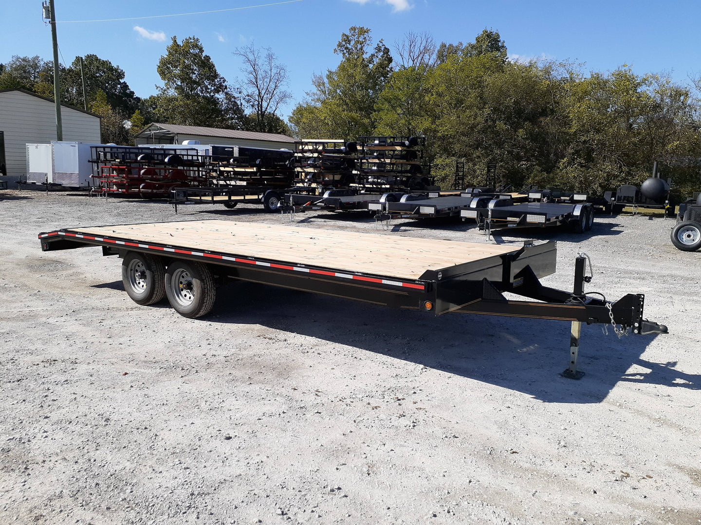 Equipment Trailer 8.5 X 20 Flat Bed Heavy Duty 5200lb Axles