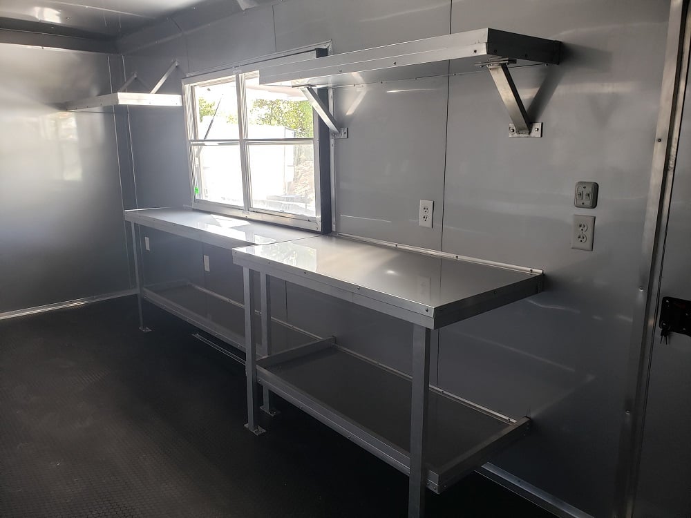 8.5' X 20' Yellow Food Catering Concession Trailer