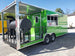 8.5' x 24' Lime Green Porch Style Concession Trailer with Restroom and Appliances