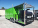 8.5' x 24' Lime Green Porch Style Concession Trailer with Restroom and Appliances