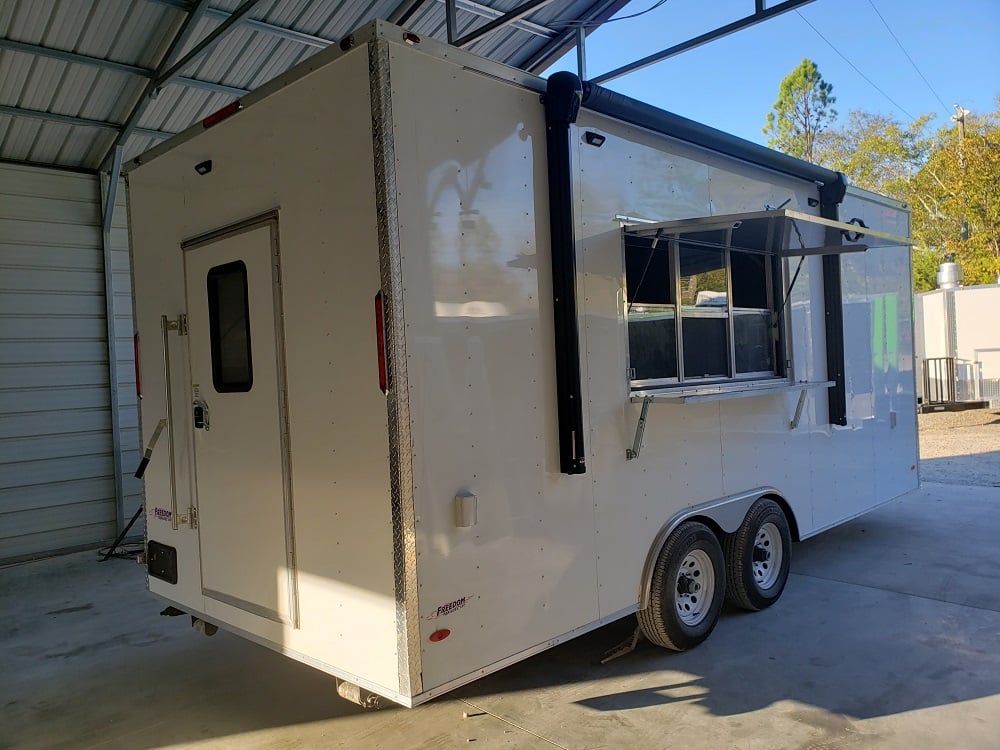 8.5 x 20 White Concession Food Trailer