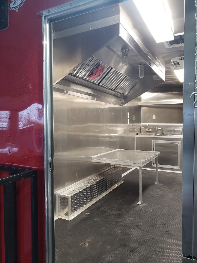 8.5 x 16 Red Food Concession Trailer