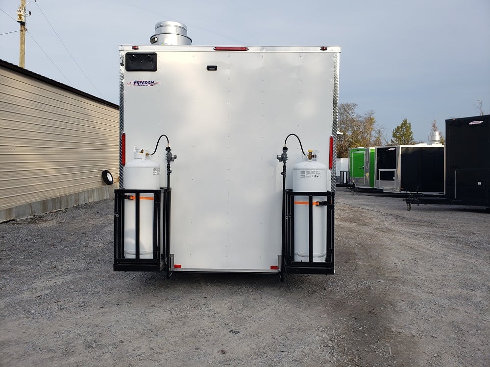 8.5' x 18' White Concession Food Trailer with Appliances