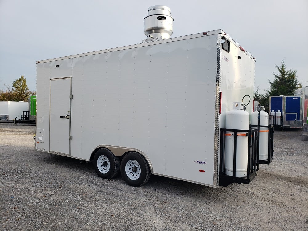 8.5' x 18' White Concession Food Trailer with Appliances