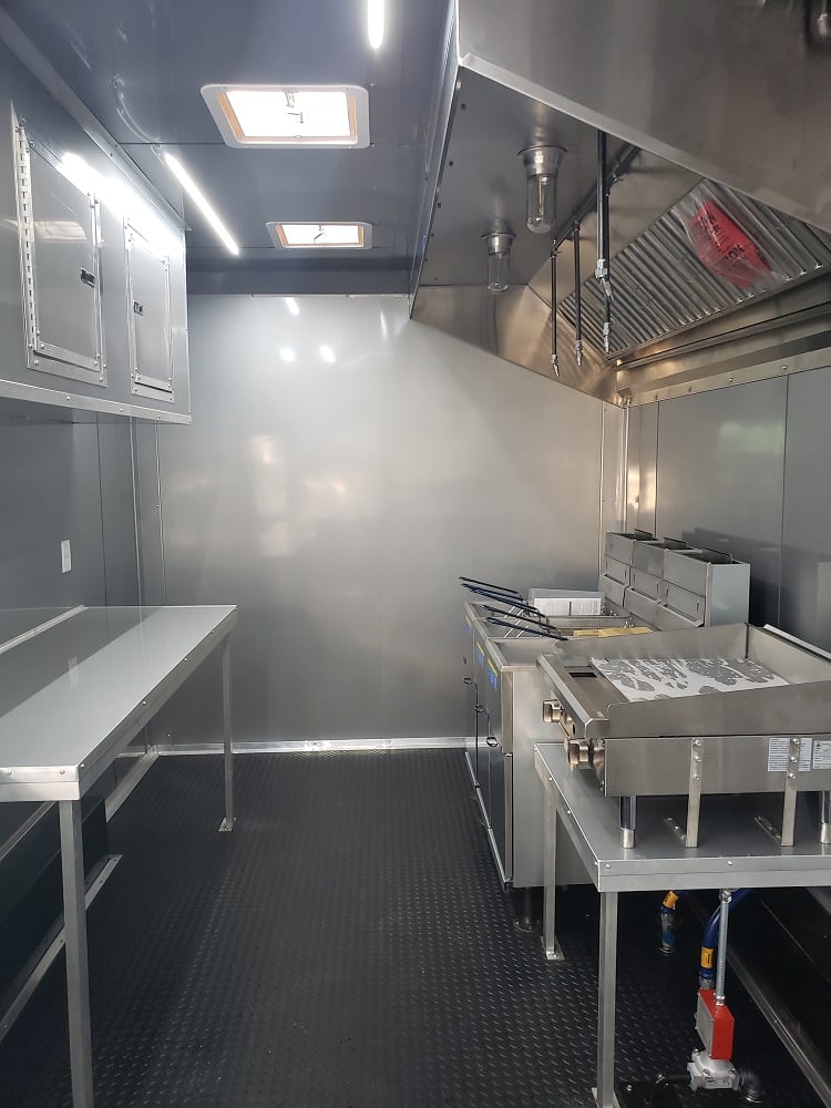 8.5' x 18' White Concession Food Trailer with Appliances