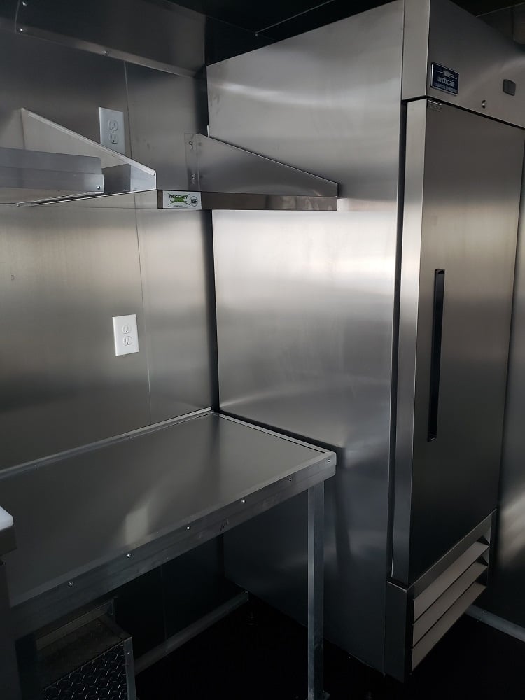 8.5' x 18' Black Concession Food Trailer With Appliances