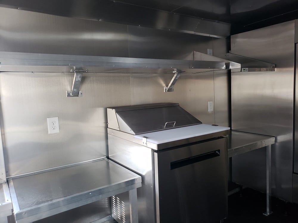 8.5' x 18' Black Concession Food Trailer With Appliances