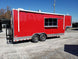 8.5' x 27' Victory Red Gooseneck Concession Food Trailer