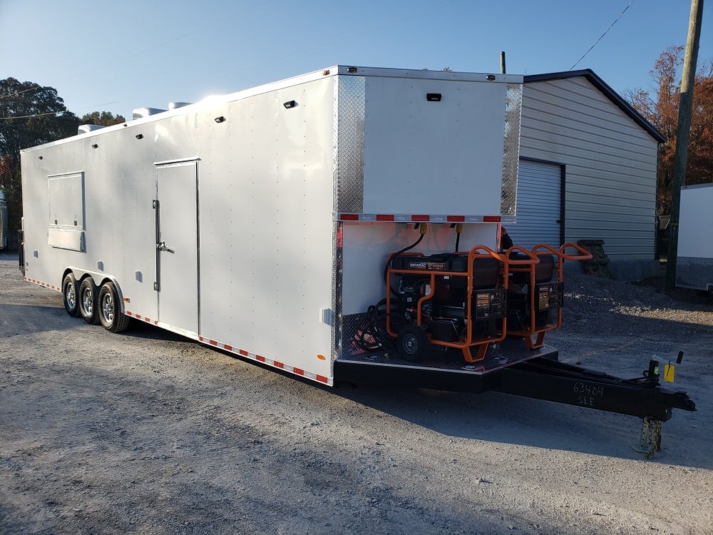 8.5' x 32' White Vending Concession Food Trailer With Appliances