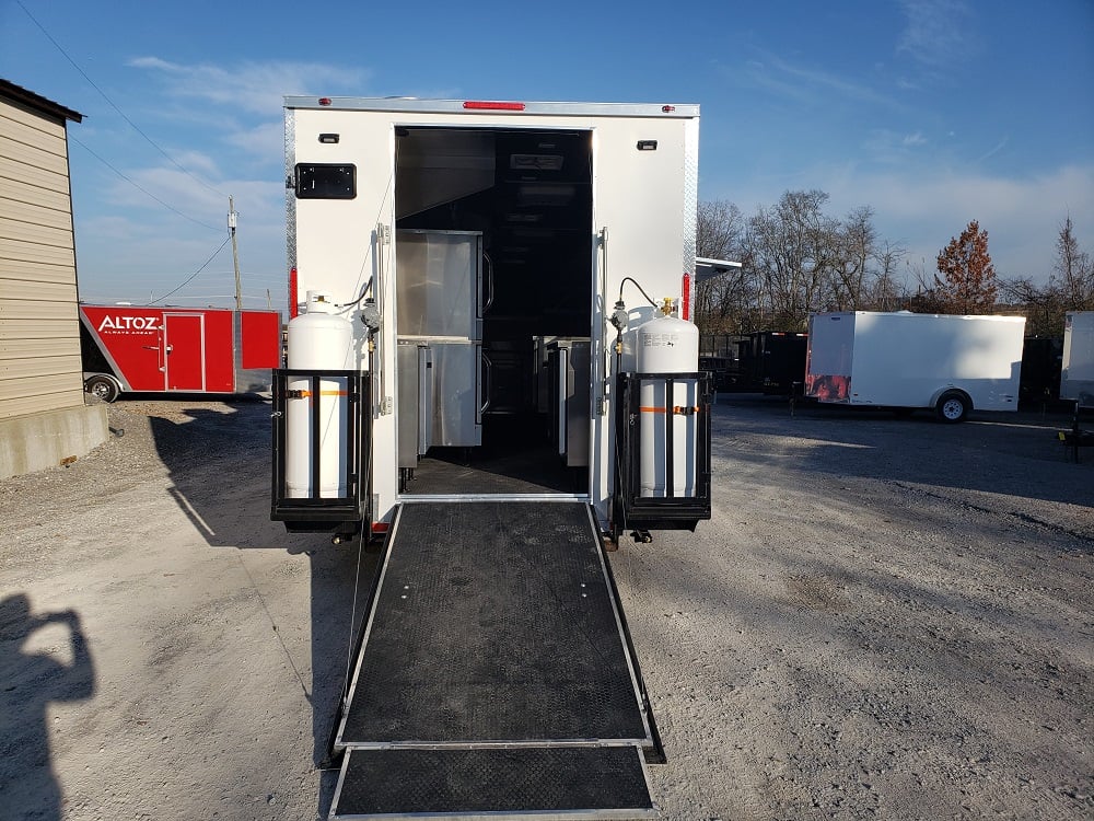 8.5' x 32' White Vending Concession Food Trailer With Appliances