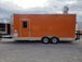 8.5 x 20 Orange V Nose Food Concession Trailer