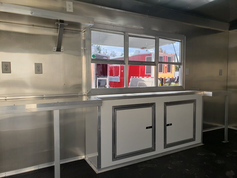 8.5' x 18' White Concession Food Trailer