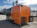 8.5 x 18 Black and Orange Concession Food Trailer