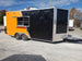 8.5 x 18 Black and Orange Concession Food Trailer