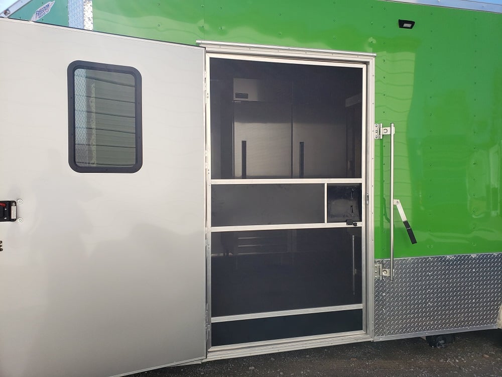 8.5 x 22 Lime Green Concession Food Trailer w Appliances