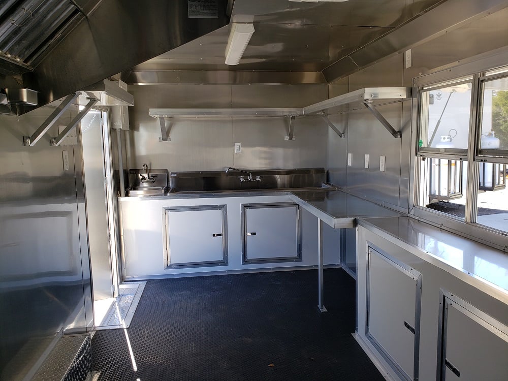 8.5' x 18' White Concession Food Trailer