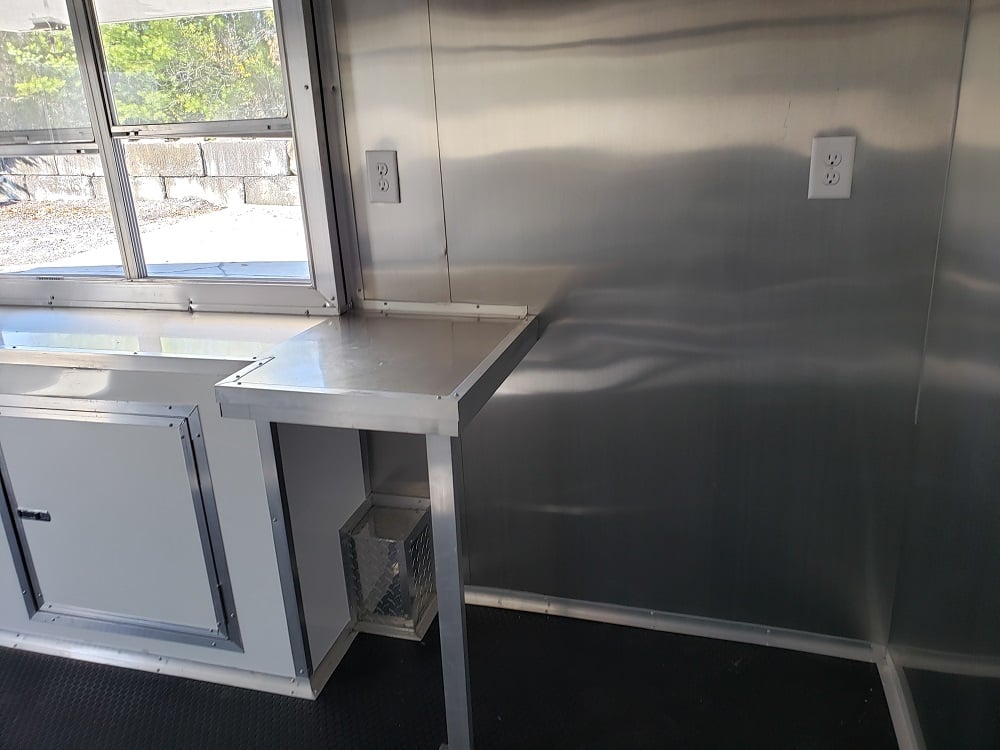 8.5' x 18' White Concession Food Trailer