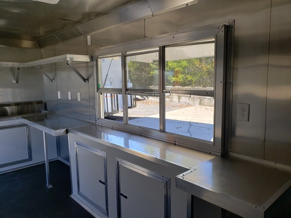 8.5' x 18' White Concession Food Trailer